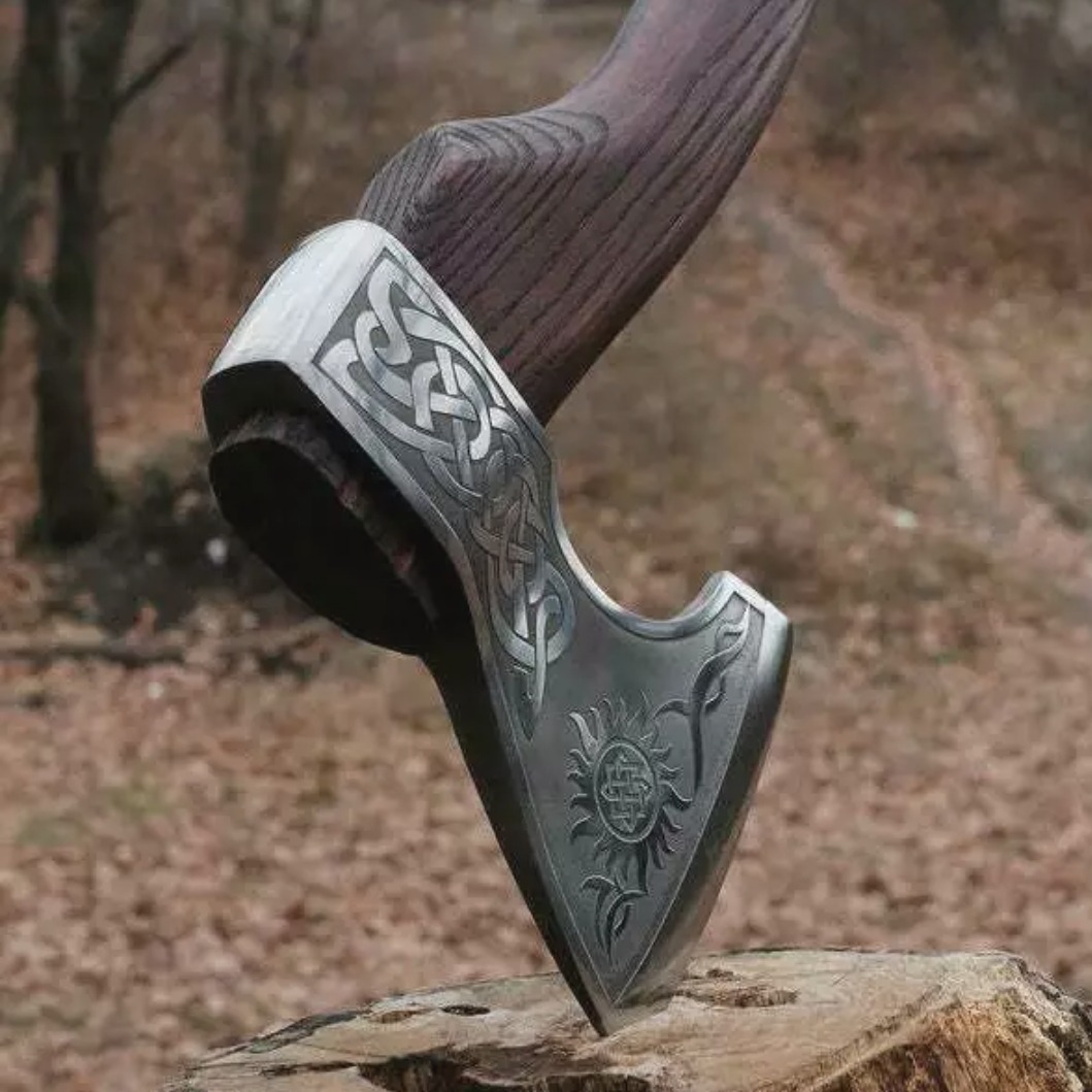 Handmade Steel Tomahawk Axe Integral Hatchet Hunting Axe