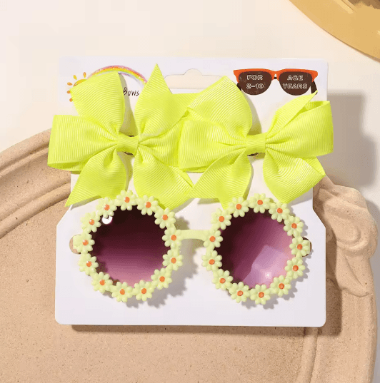 SunBlossom Kids Hair and Sunglasses Set