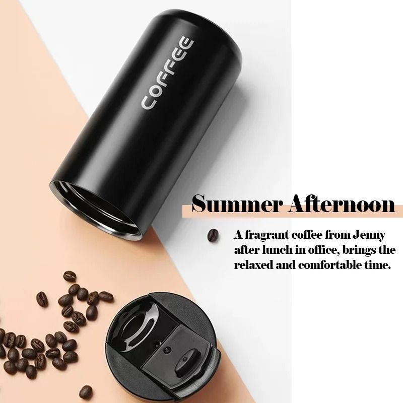 Stainless Steel Thermal Coffee Mug 400ml Leak Proof Travel Cup