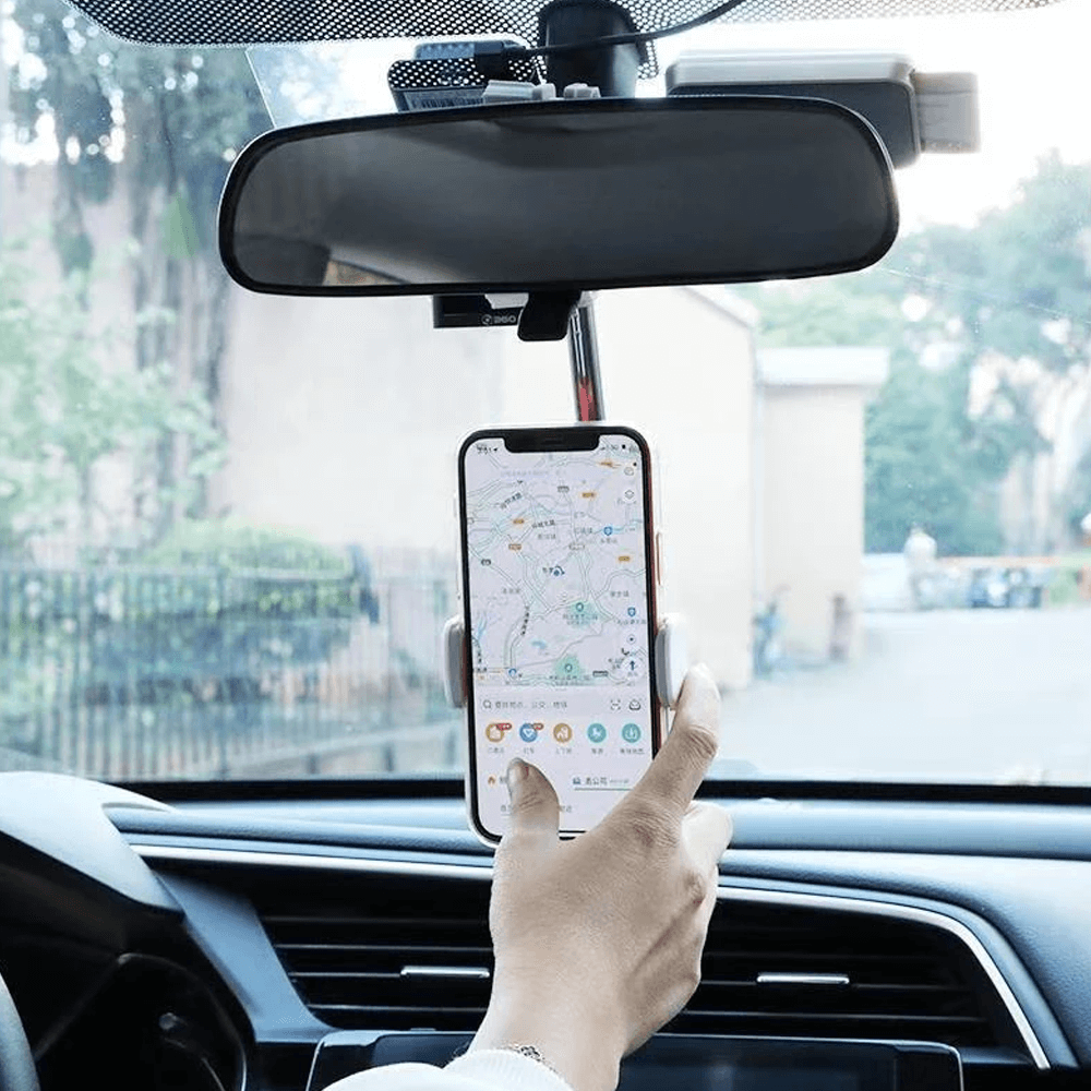 Rearview Mirror Phone Holder