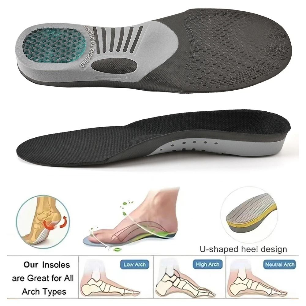 Plantar Fasciitis Orthotic Shoe Inserts Arch Support Gel Comfort Insoles for Men and Women