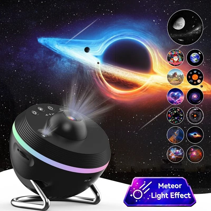 12-in-1 Galaxy Star Projector – Ultra Clear Planetarium Night Light with Meteor Effect