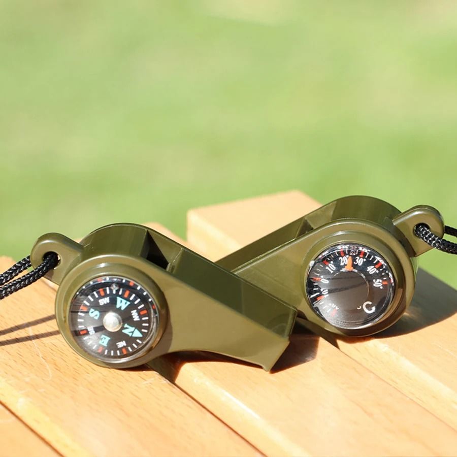 Emergency Survival Whistle with Compass and Thermometer
