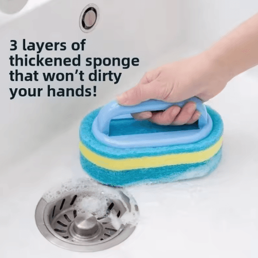 Magic Handle Multi-Surface Cleaning Sponge Brush Set