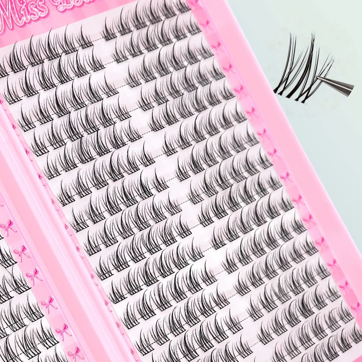 Natural C Curl Cluster False Eyelashes 320 Pieces Lightweight Reusable Lashes