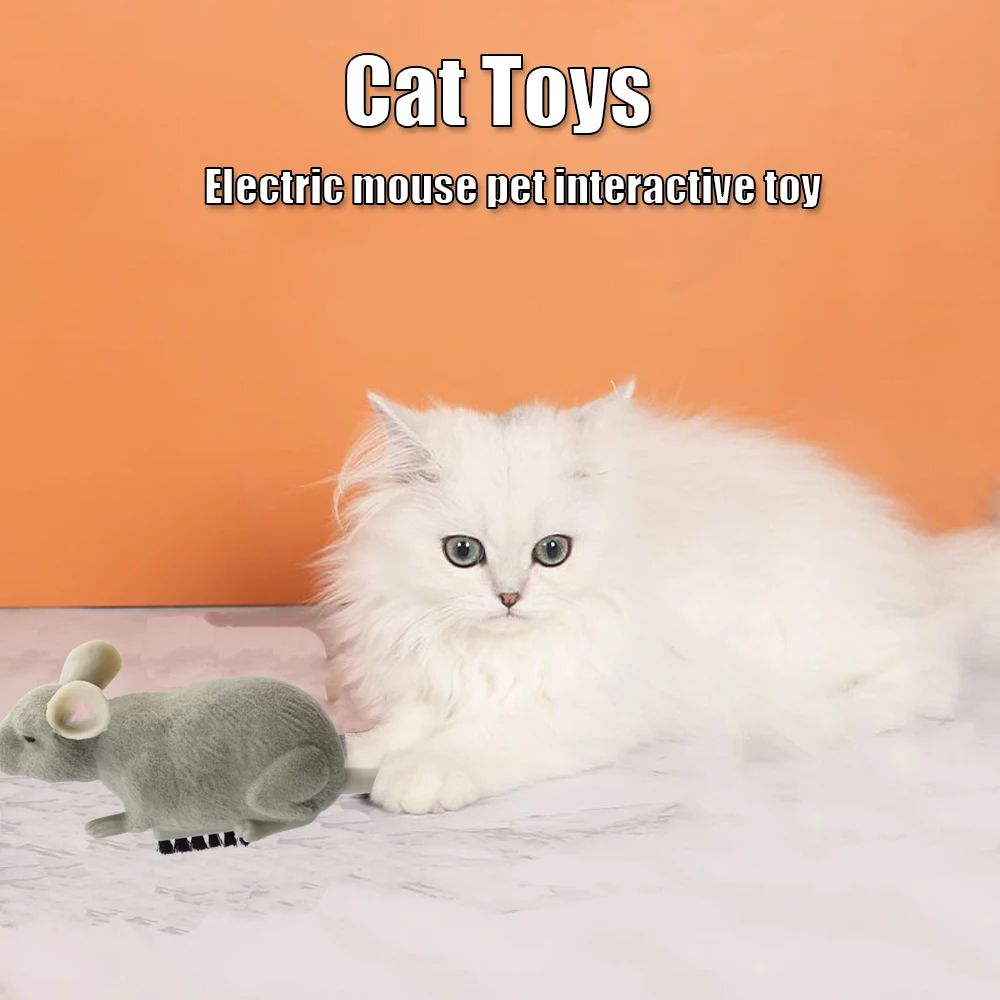 Electric Cat Toy Mouse, Automatic Crawling Robot with Vibration for Playful Pet Interaction