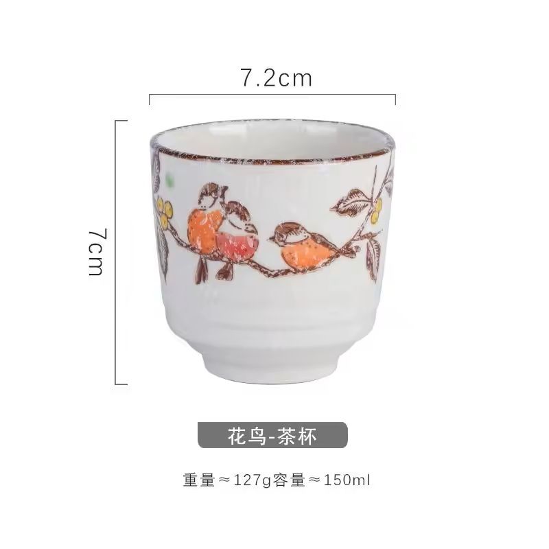 Japanese Style Hand-Painted Ceramic Tea Cup