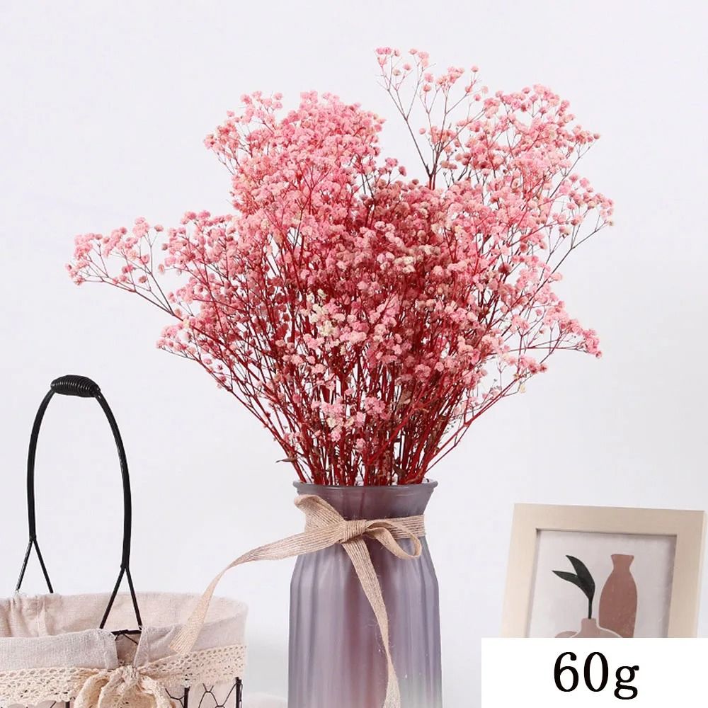 Pink White Dried Flower Bouquet Pampas Grass Decor Boho Wedding Centerpiece