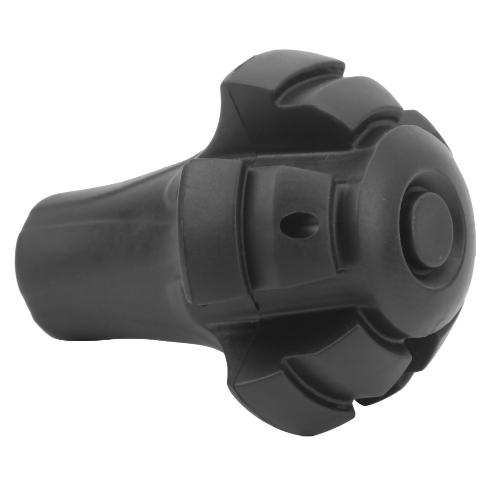 Black PVC Hiking Pole Tips, Walking Stick Tips, Spherical Replacement Protectors for Hiking Poles