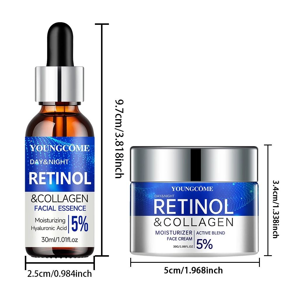 Retinol Cream and Serum Anti Aging Skincare Set