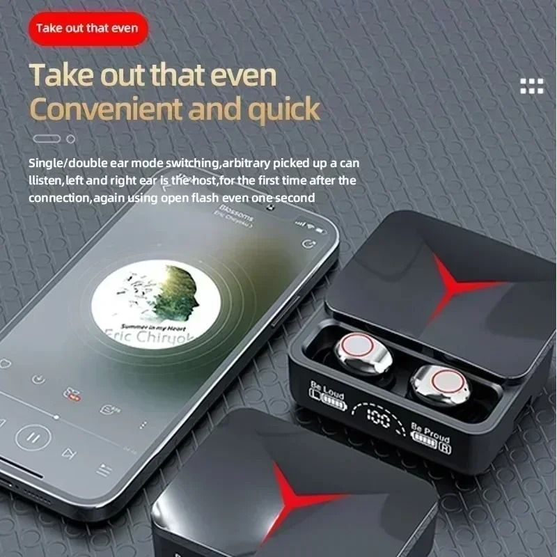 Wireless TWS Bluetooth Earphones with Touch Control and Mic