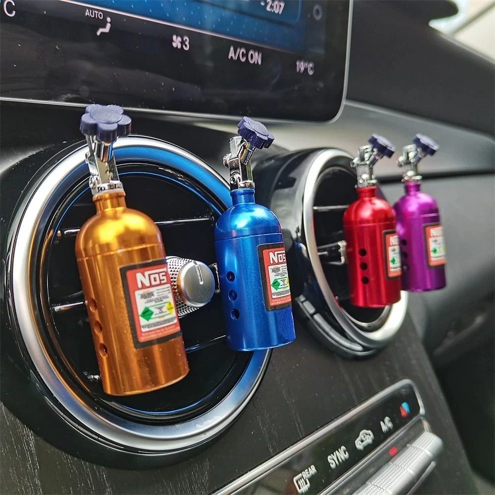 Car Air Freshener NOS Bottle Vent Clip Aromatherapy Auto Interior Perfume Fragrance Accessory