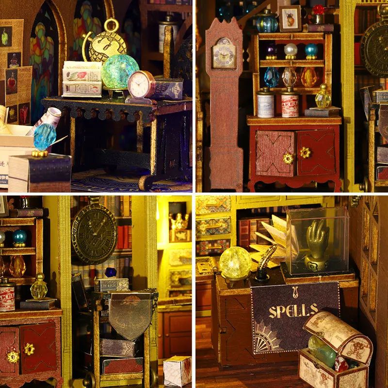 Princess Bedroom DIY Miniature Dollhouse Kit Handmade Wooden Room with Furniture