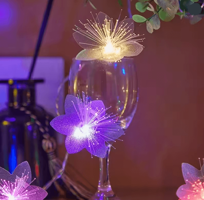 Fiber Optic LED Flower Fairy Light Garland