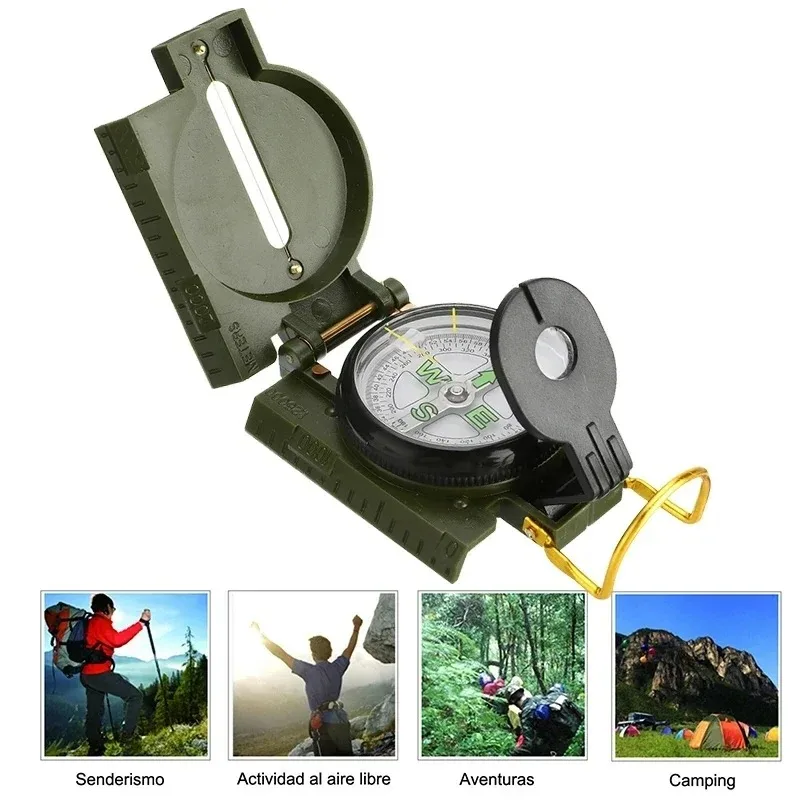 High Precision Lensatic Compass for Hiking Survival Waterproof Navigation Tool