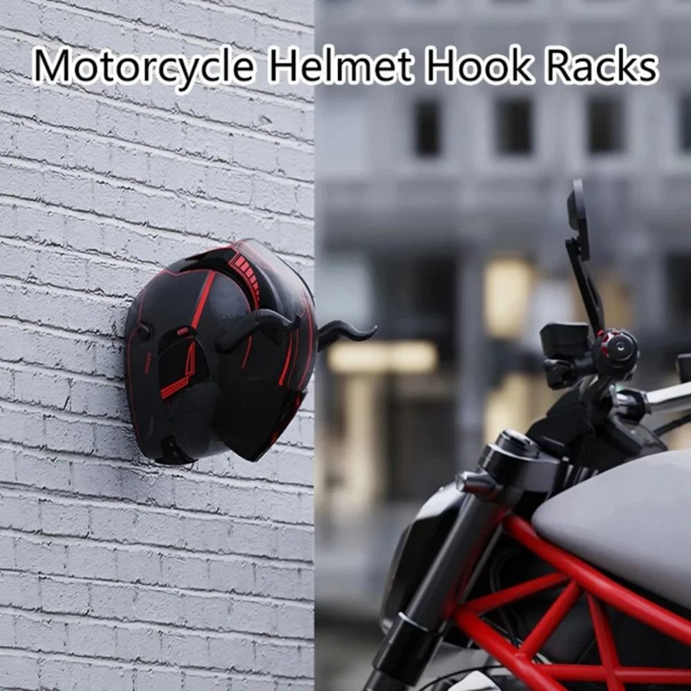 Motorcycle Helmet Hook Rack Multipurpose Wall Mount Hook Hanger for Home Coats Bags