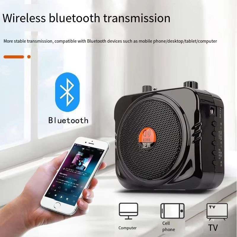 25W Bluetooth Amplifier Speaker with Wired & Wireless Microphone – Classroom, Tour Guide, and Event Voice Amplifier