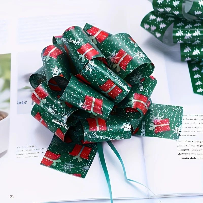 12pcs Random Design Festive Christmas Gift Bow Ribbon Ties