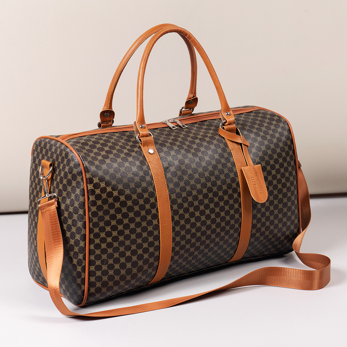 Large Capacity Travel Garment Bag Stylish Duffel Luggage Organizer with Shoulder Strap