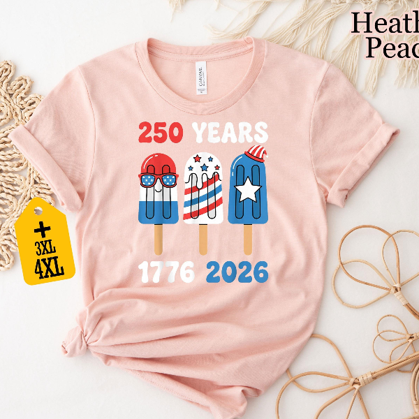 USA 250 Years of Freedom Shirt | 1776–2026 Patriotic Ice Cream Graphic Tee Funny 4th of July Shirt