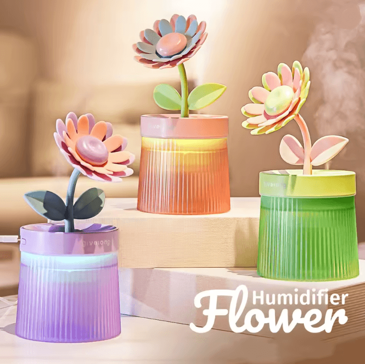 Bloom Mist Portable USB Humidifier and Aroma Diffuser with Colorful Light