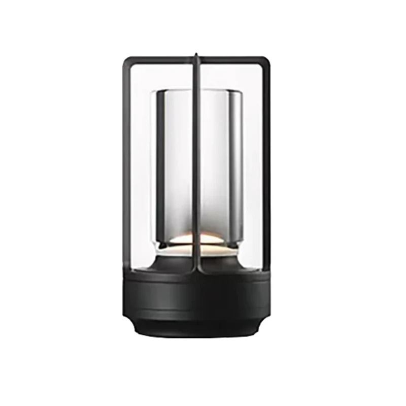 Aluminum Alloy Rechargeable Touch Table Lamp with Crystal Design