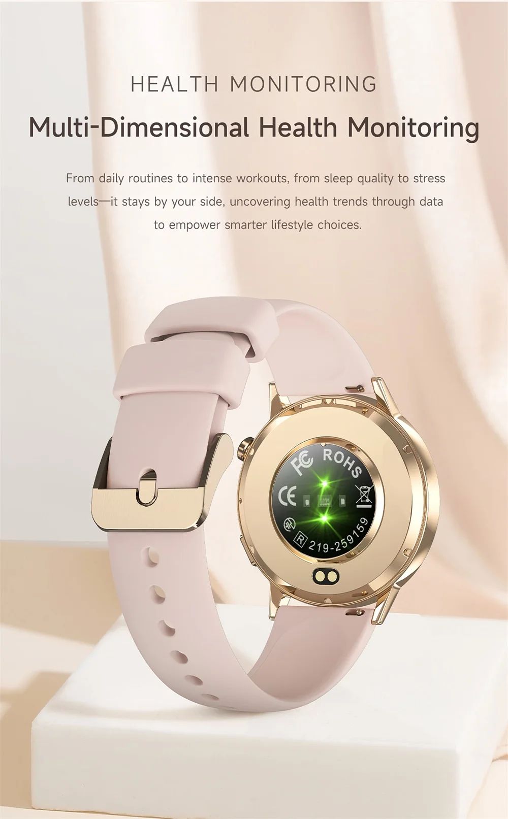 Women AMOLED Bluetooth Calling Smartwatch with Flashlight