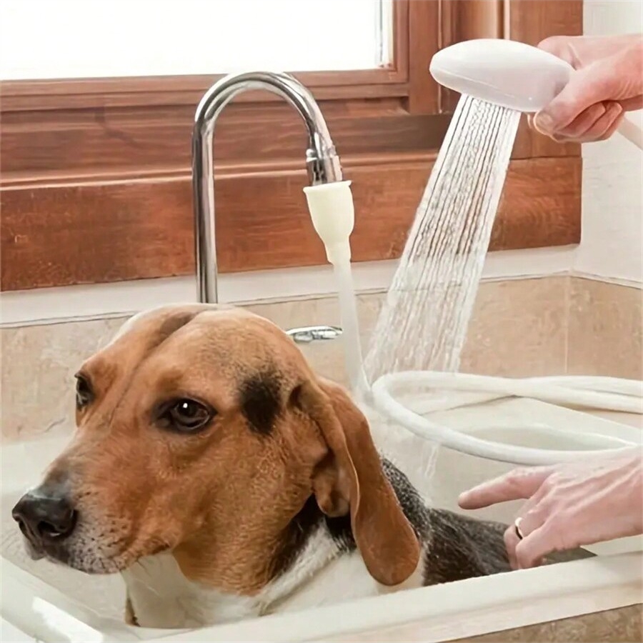 Portable Sink Hose Attachment Faucet Sprayer for Pet Bathing and Hair Washing