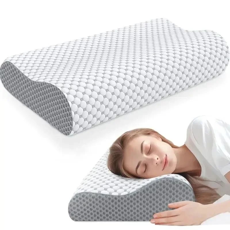 Neck and Shoulder Pain Relief Memory Foam Pillow Slow Rebound Breathable Deep Sleep Neck Pillow