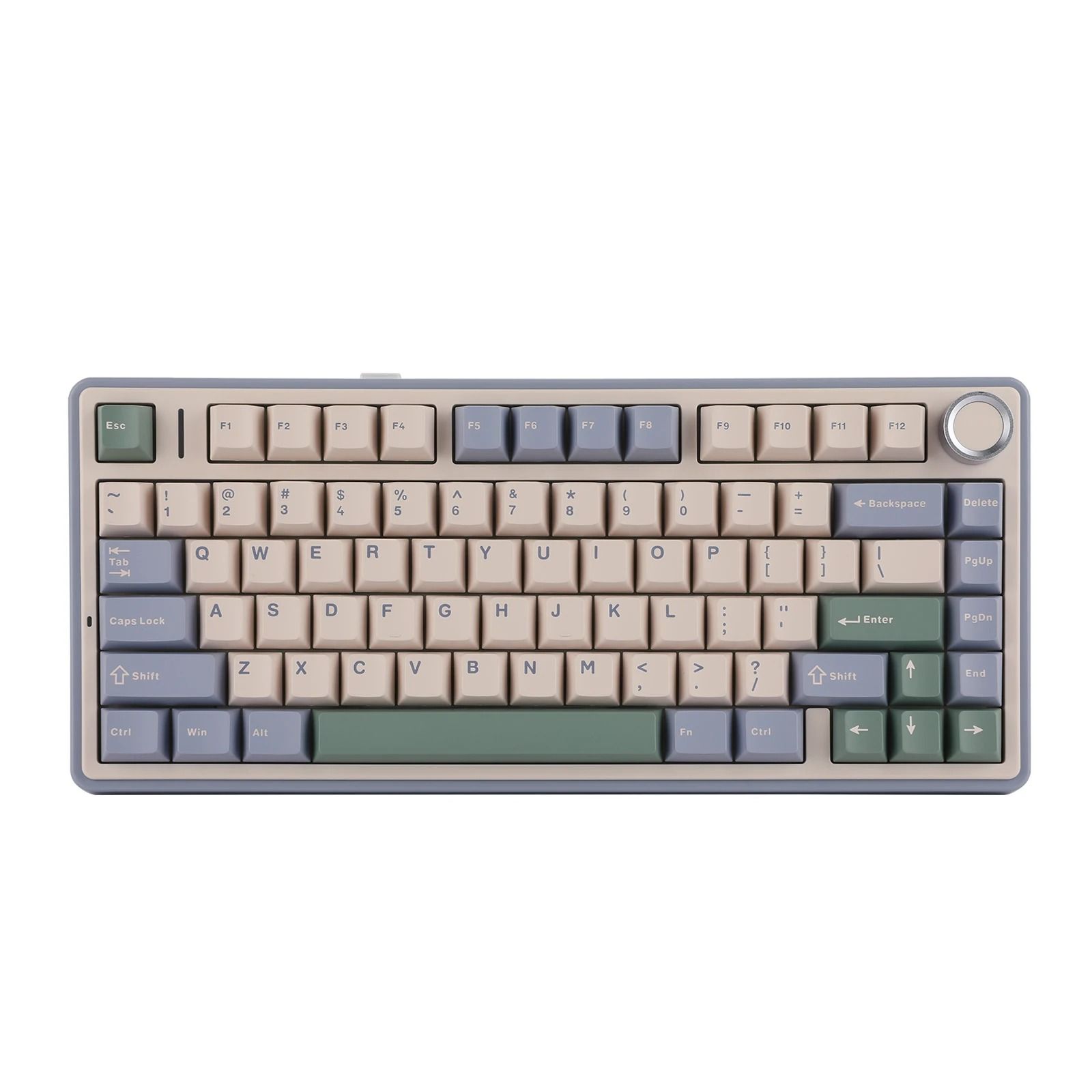 Compact Wireless RGB Keyboard with Gasket Structure and Knob Control