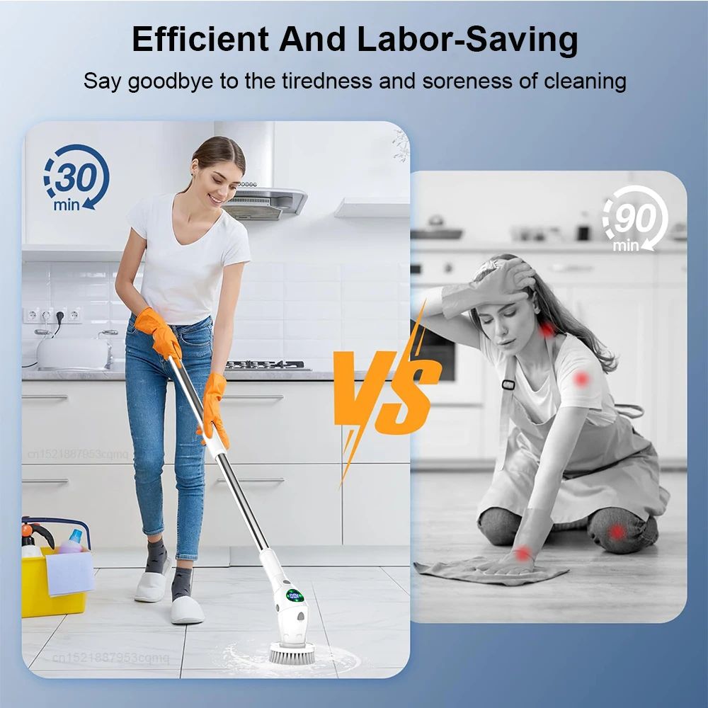 Wireless Electric Bathroom Cleaning Brush