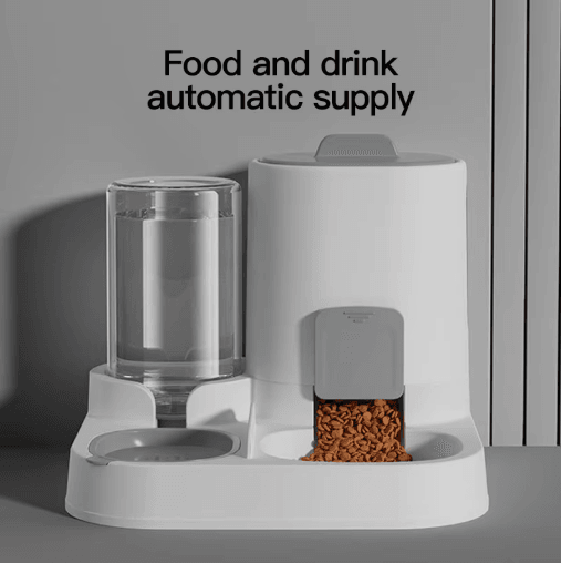 Automatic Cat Water Dispenser & Gravity Pet Feeder Spill Proof Large Capacity Design