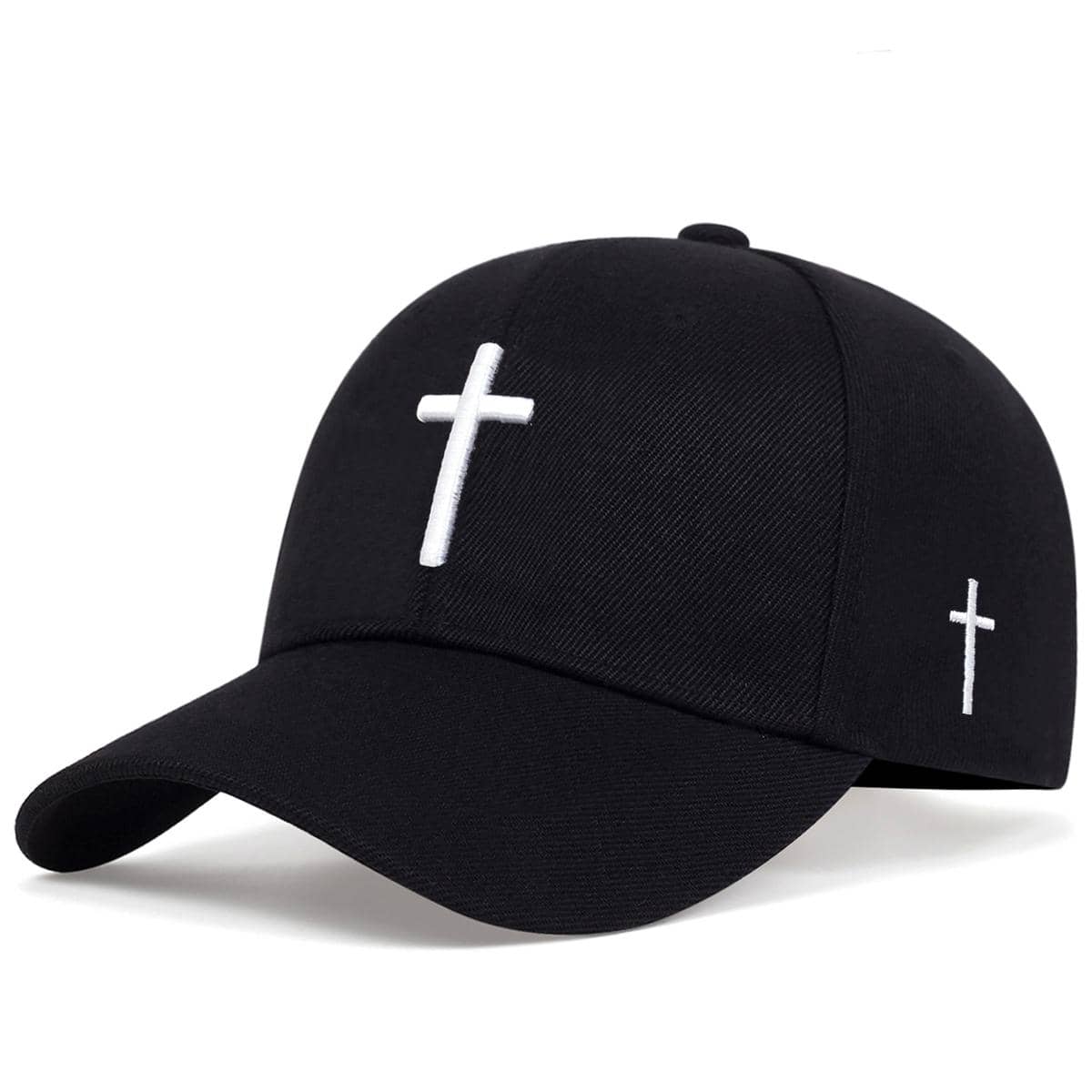 Fashion Simple Black Baseball Cap, Cotton Snapback Golf Hat, Solid Color Hip Hop Dad Caps for Men and Women Casual Wear