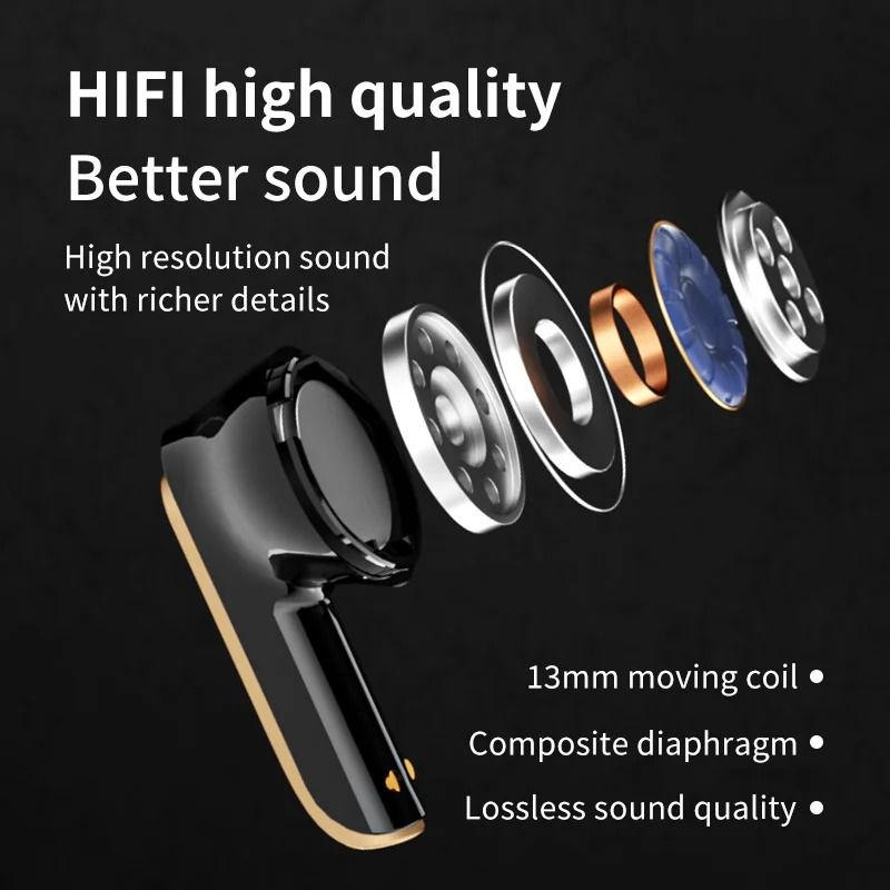 Wireless Gaming Earbuds with Touch Control and Microphone