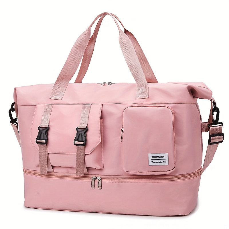 Large Capacity Travel Duffel Bag with Shoe Compartment Durable Gym Tote