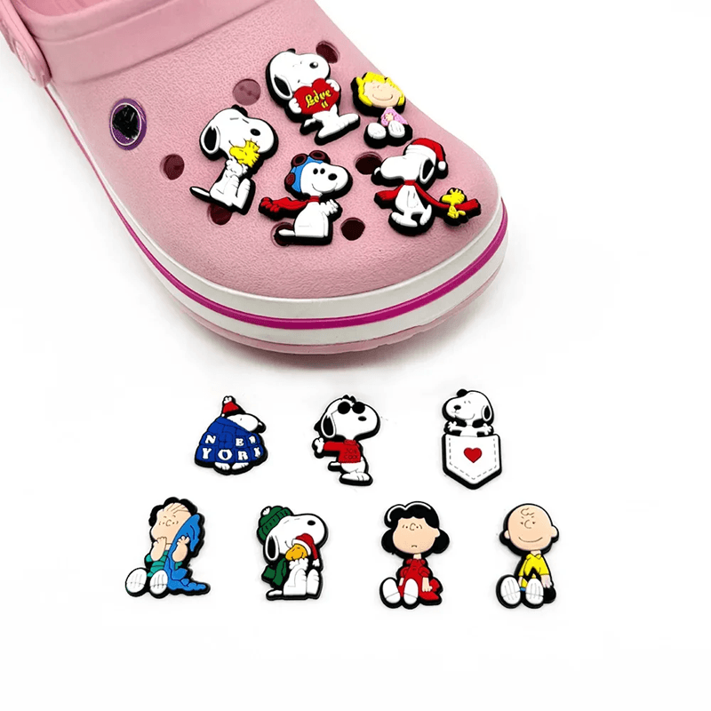 Snoopy Cartoon Shoe Charms Anime Bag and Sandal Decorations