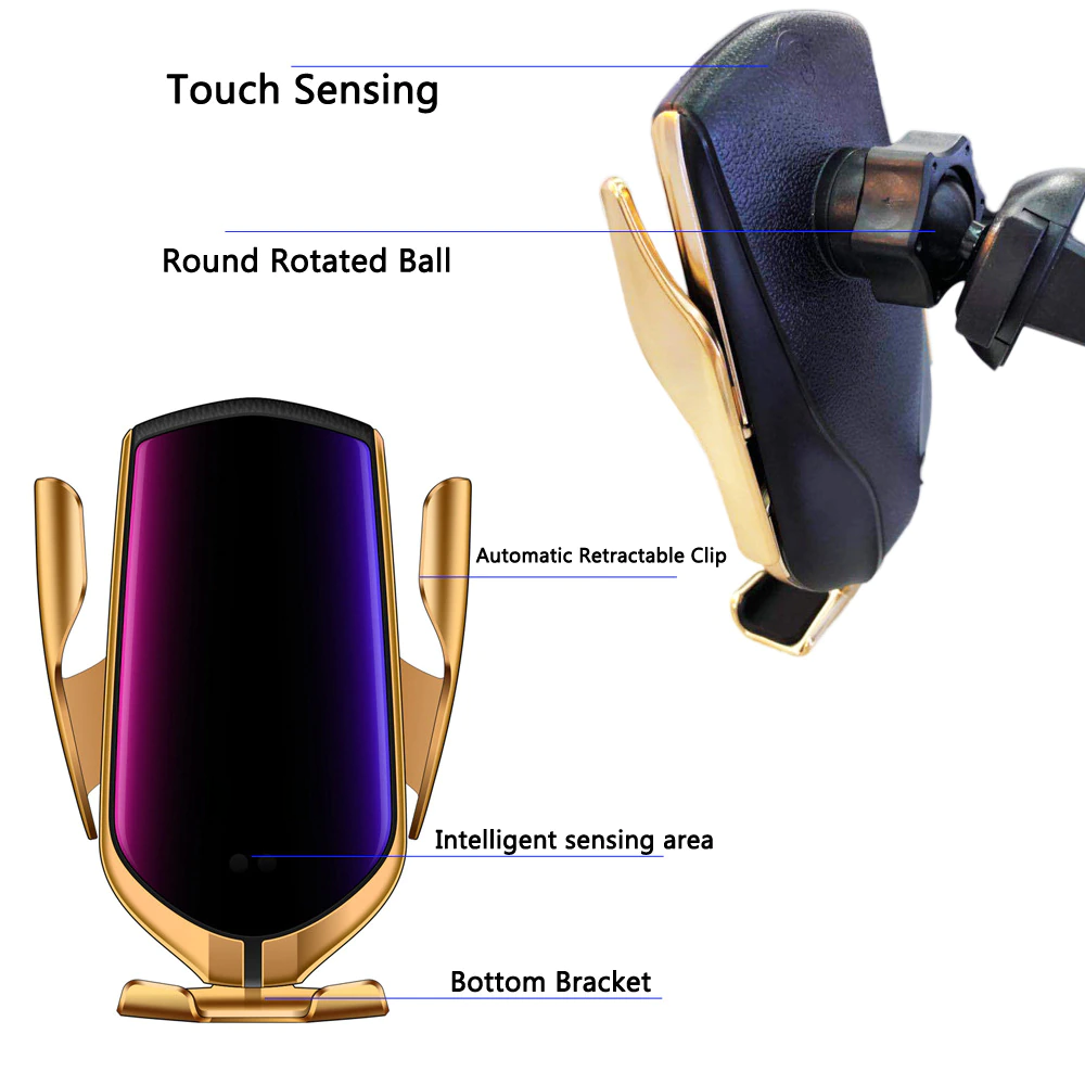 Automatic Clamping Wireless Car Charger Mount