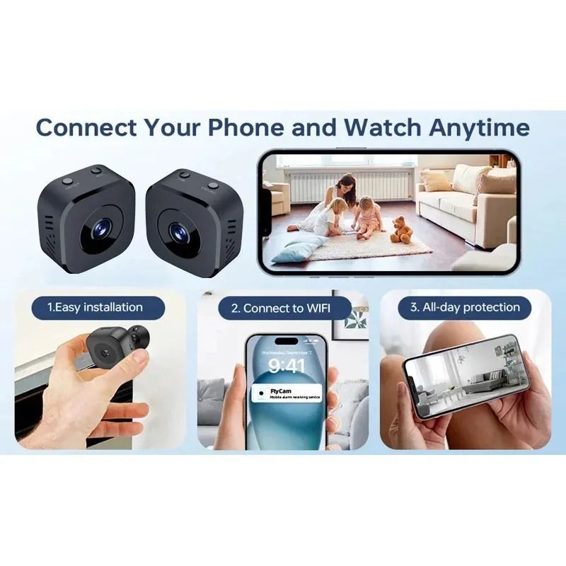 Mini 4K Wi-Fi Security Camera with Night Vision