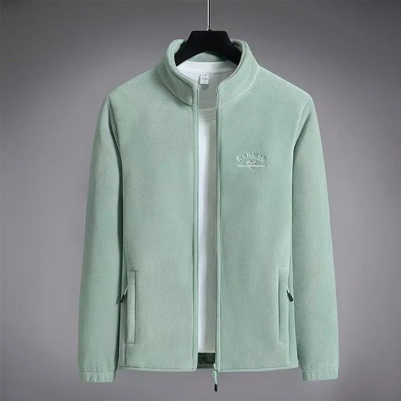 Winter Luxe Polar Fleece Letter Print Coat – Womens Loose Fit Wool-Liner Jacket