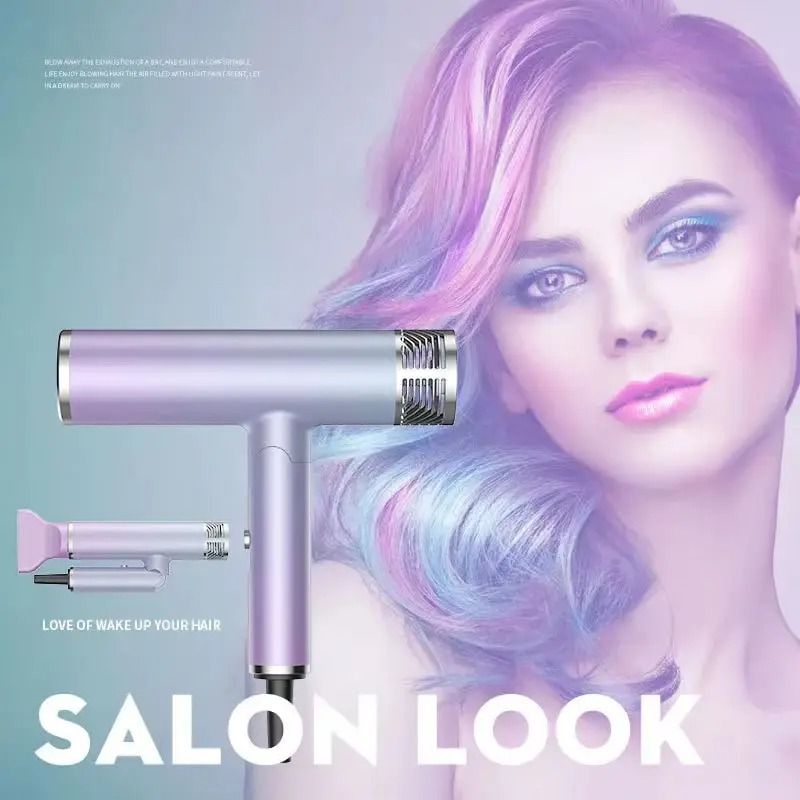 Foldable Negative Ion Hair Dryer Mini Lightweight Quiet Blow Dryer for Home and Travel