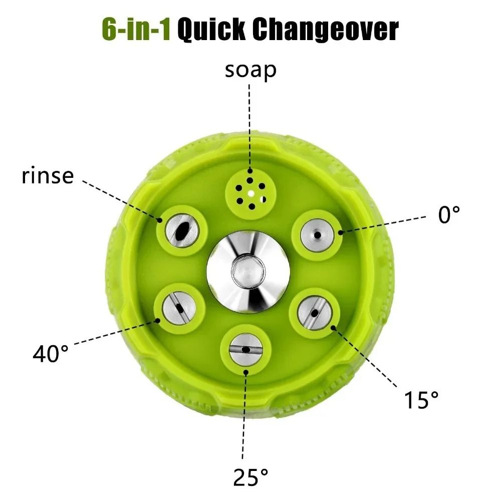 6 in 1 Pressure Washer Nozzle Tips Set with Quick Connect Adapter