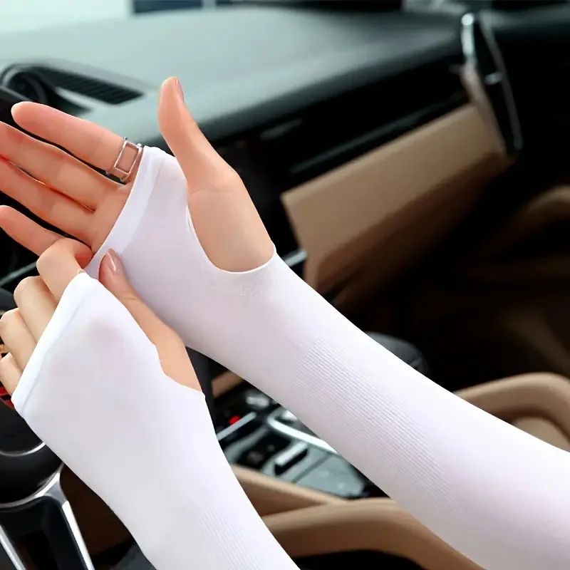 Ice Silk UV Protection Arm Sleeves SPF 50+ – Breathable Cooling Sun Sleeves for Cycling & Outdoor Sports