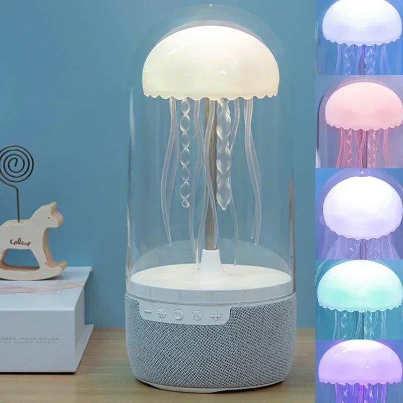 Creative Colorful Jellyfish Lamp & Bluetooth Speaker