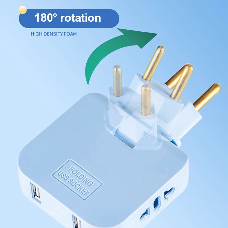 Power Strip Multiprise , Extension Socket with Rotating Adapter, European Electrical Outlet Splitter
