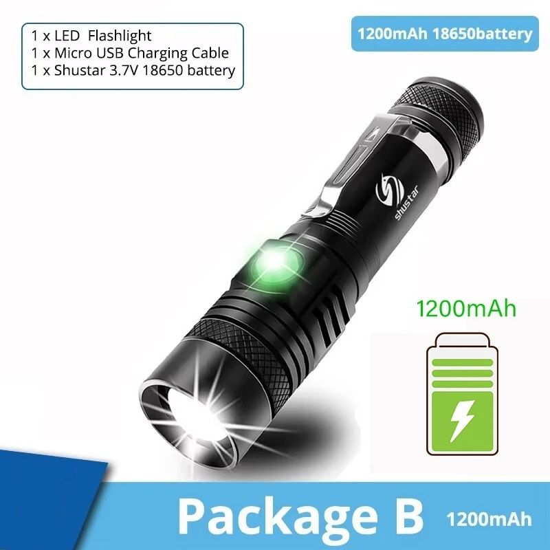 High-Power Zoomable LED Tactical Flashlight
