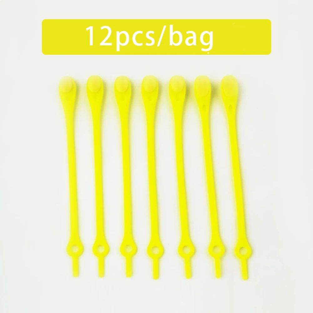 12 PCS No-Tie Stretch Silicone Shoelaces