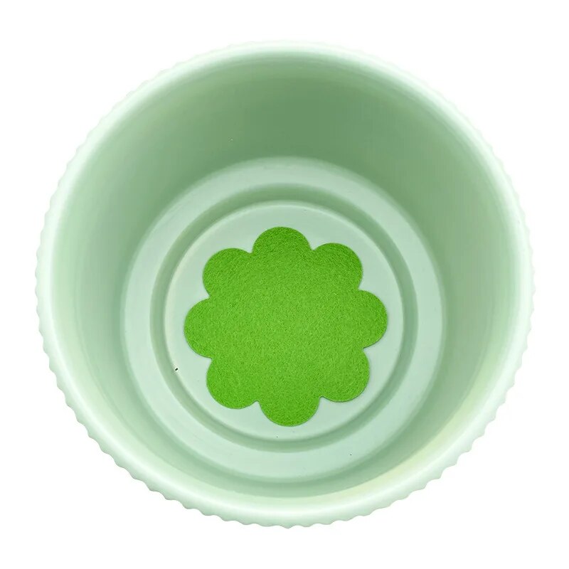 Plant Pot Hole Pad, Green Non-Woven Fabric Flower Shape, Bonsai Bottom Soil Mat, Anti-Corrosion Breathable Gasket