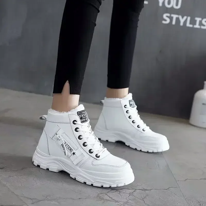 New Casual High-top Winter Snow Boots Women Warm Platform Ankle Sneakers