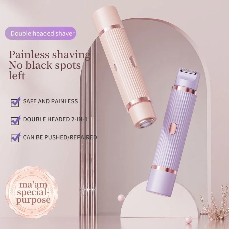 2-in-1 Portable Electric Hair Trimmer – Dual-Action Shaver for Men & Women – High-Yield Hair Removal System