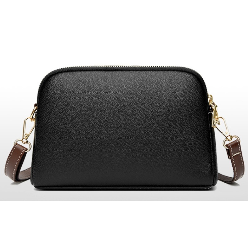Luxury Cowhide Flap Handbag Womens Messenger Crossbody Bag